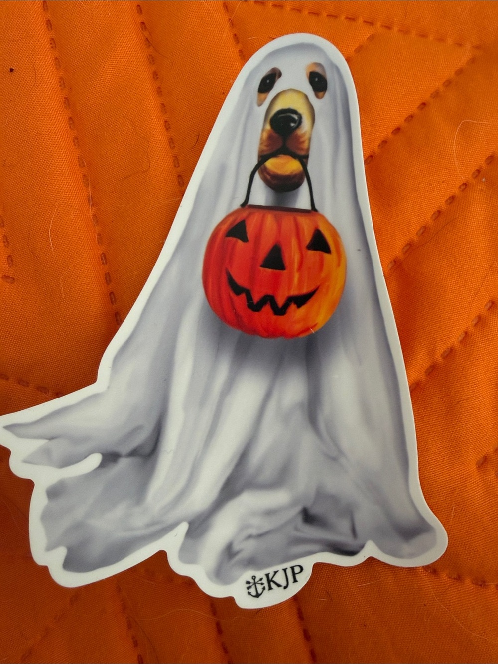 Kiel James Patrick Dog Ghost Halloween Sticker